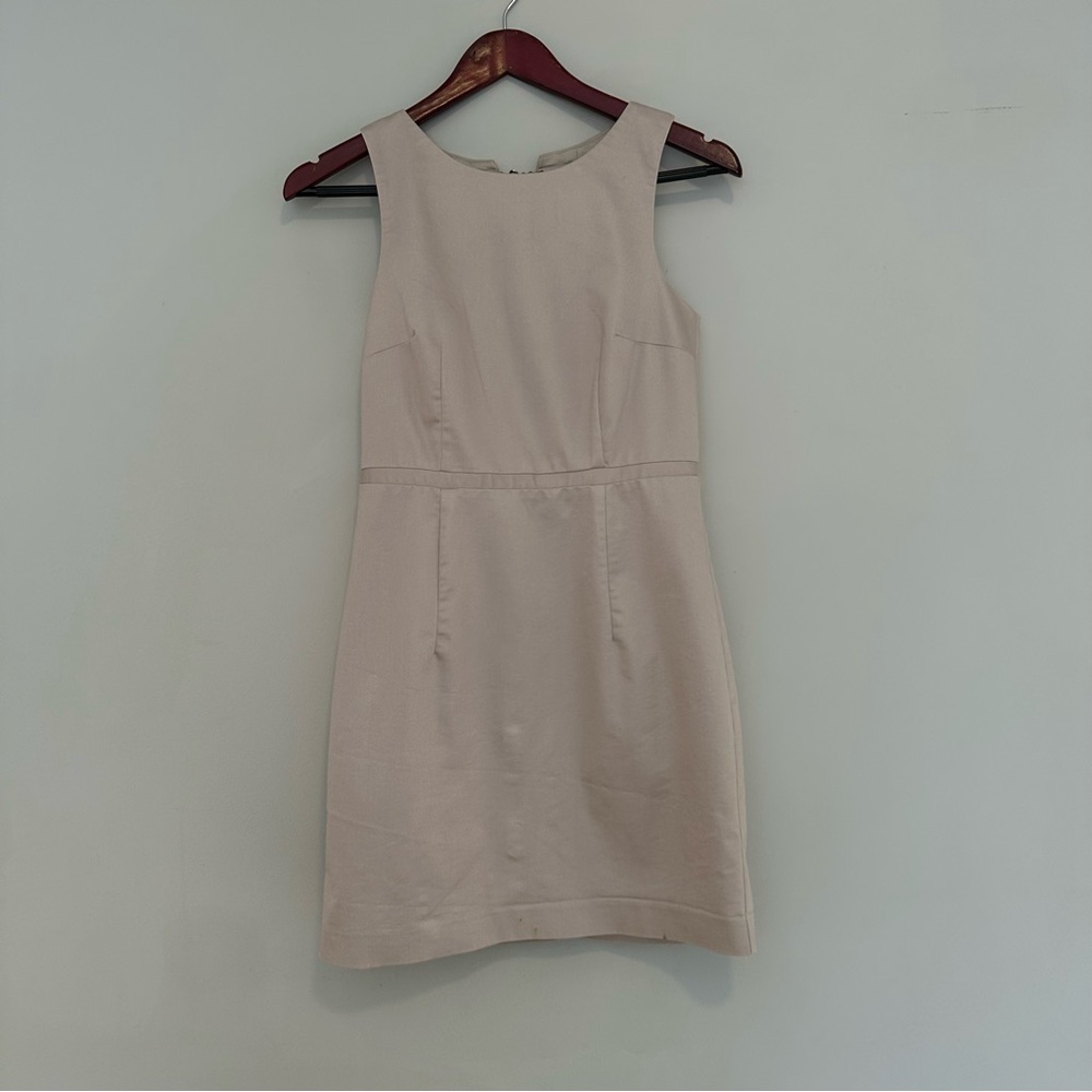 H&M Structured Beige Mini Dress - 6